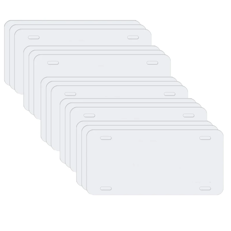 

15PCS Sublimation License Plate Blanks Thermal Transfer DIY Custom Picture Design White