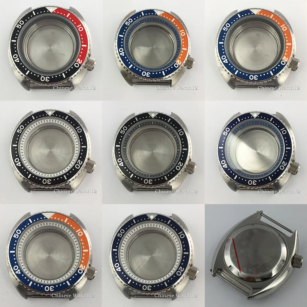 45Mm Skx007 Skx013 Cassa Orologi Da Uomo In Acciaio Inossidabile 316L Vetro Zaffiro Per Seiko Tonno Tartaruga Nh35 Nh36 Movimento 28.5Mm Quadrante
