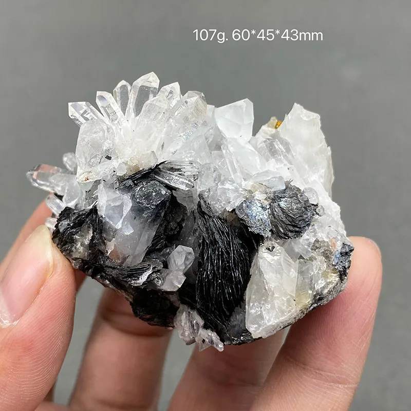 Hématite et Cristal de Roche 