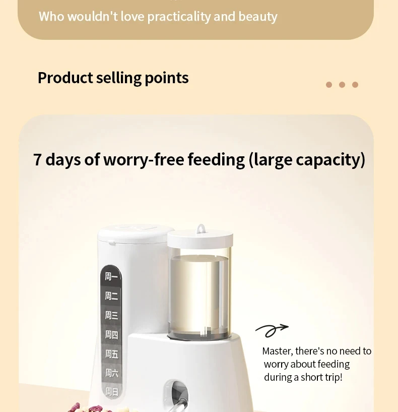 Automatischer Wasserspender für Hamster und Kleintiere mit Trinkflasche, Schüsseln und Futterbehälter für Meerschweinchen und Ratten – Detail 5