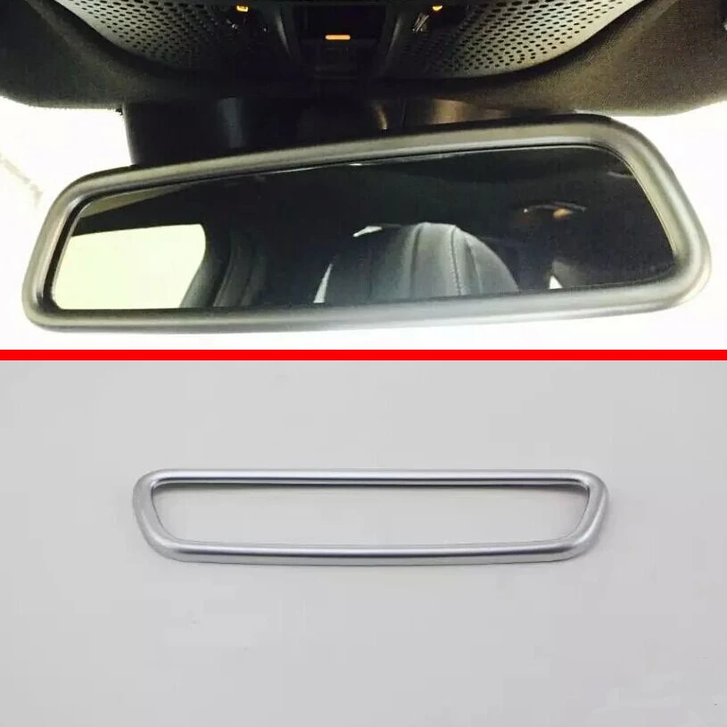 

For Benz C-Class W205 2014-2017 ABS Chrome Interior Mirror Cover Trim Car Accessories Stickers W4