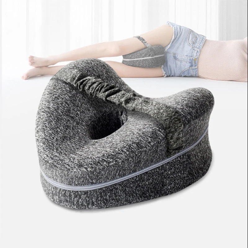 

Home Textile Memory Cotton Leg Pillow Pregnancy Side Sleeper Sciatica Orthopedic Sciatica Back Hip Relief Pillow With Bandage