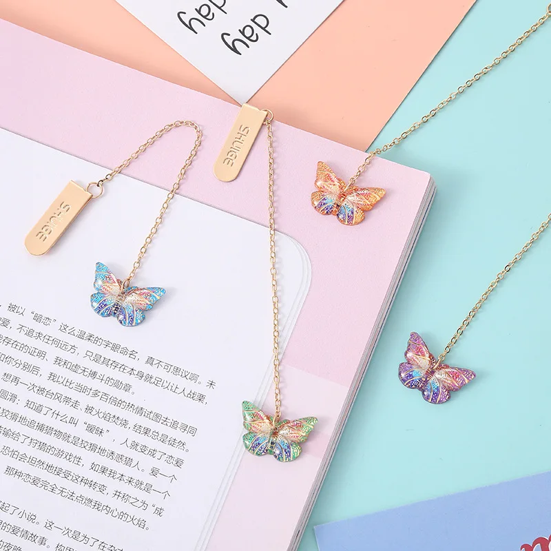 Metal Bookmark Animal Bookmark Bookmark Page Holder Bookmark Holder 1 Pcs Cartoon Metal Pendant Butterfly School Office Supplies Bookmarks Cute Kawaii Funny Stationery