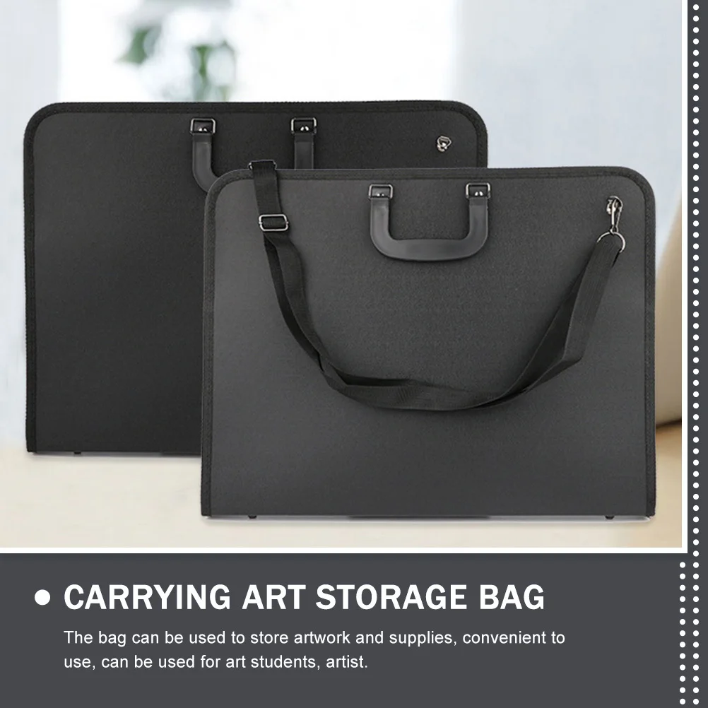 A3 아트 보관 가방 프리미엄 옥스포드 원단 휴대용 드로잉 포트폴리오 케이스 (아티스트 및 학생용, 손잡이 포함) A3 포트폴리오 케이스