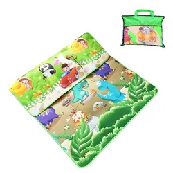 Double Sided Baby Play Mat Dinosaur Printed Toys for Children Carpet Soft Floor Kids Rugs Game Gym Activity 180*120*0.3cm