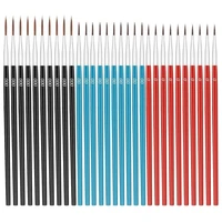 30x/Set Fine Paint Brushes with 3 Size #0 #00 #000 Tiny Detail Painting Brushes Small Liner Tip Paint Brush for Painting 1
