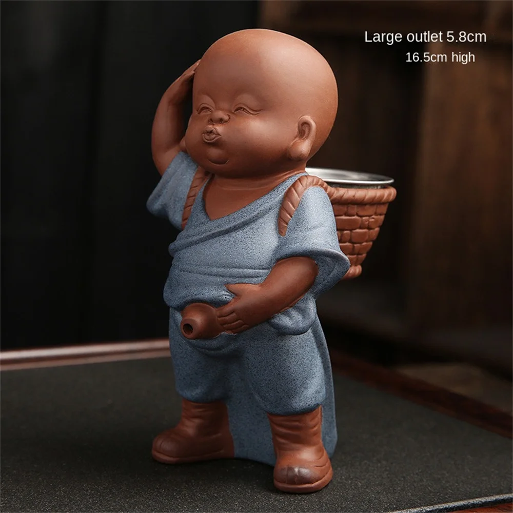 Purple Sand Tea Pet Ornaments Ceramic Figures Peeing Doll Set Accessories tea pet ornaments