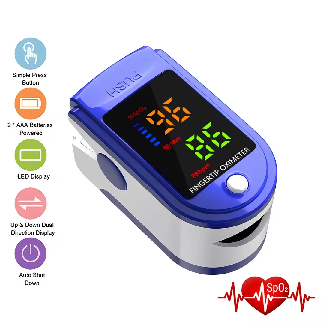English Voice Wrist Blood Pressure Monitor Digital Automatic Tonometer Heart Rate Oxymeter Digital Thermometer LED Screen