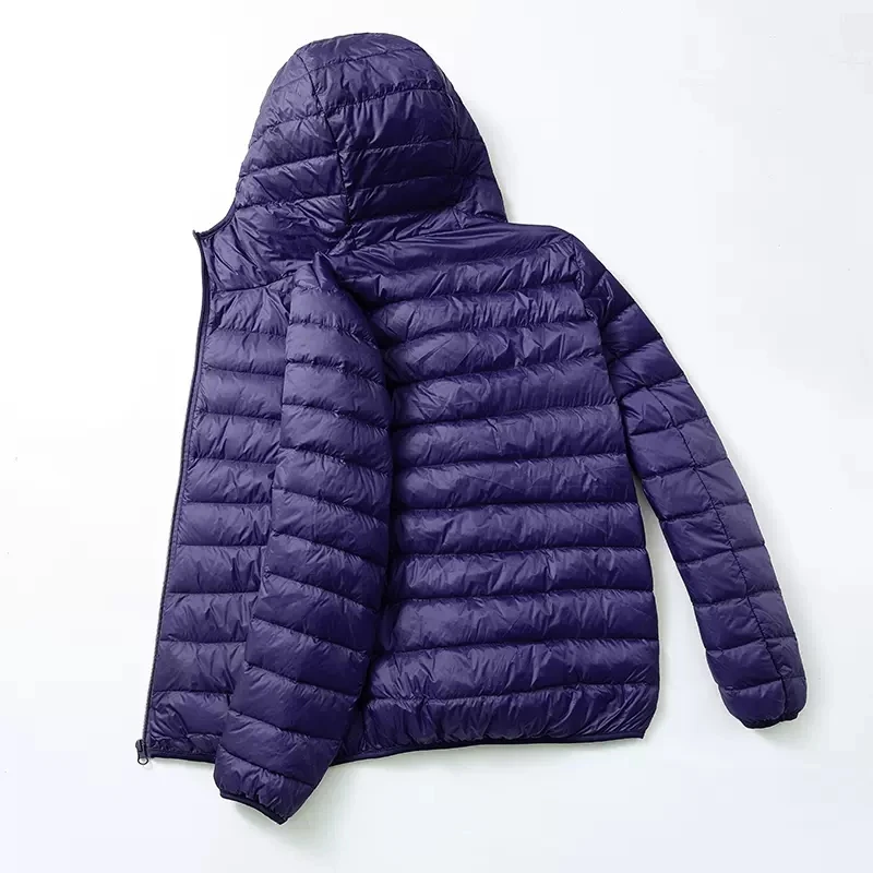 Fashion Brand Ultra Light Duck Down Jacket Mens Korean Streetwear Feather Coat Hooded Down Jacket Warm Men Clothes Spring Autumn down jacket mens jacket