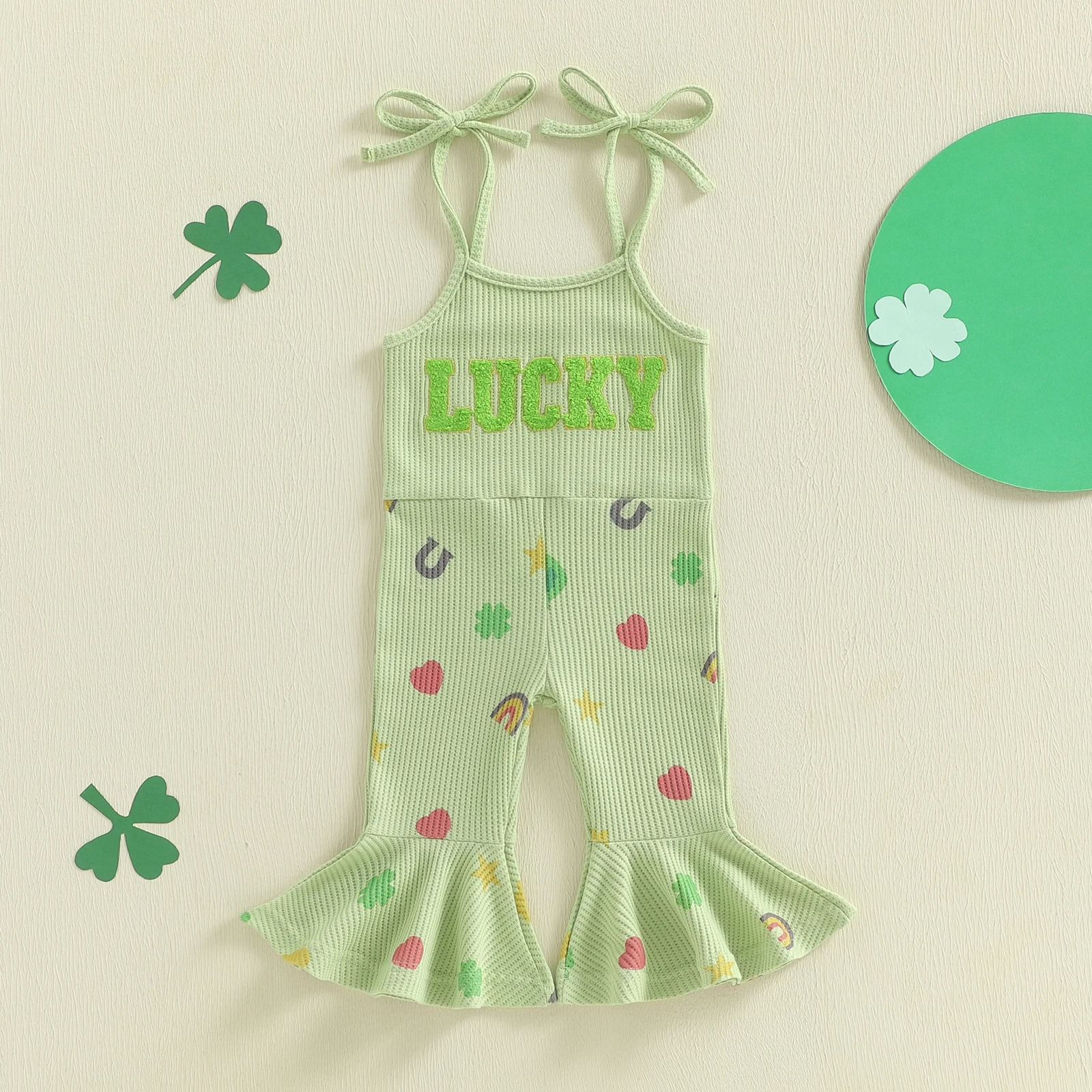 Adorable Infant Boys Scottish Rompers Stylish Plaid Print Sleeveless Flared Overalls with Embroidered Animals