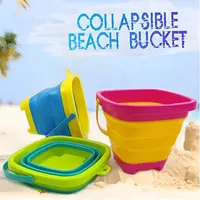 Children's Collapsible Bucket Dredging Sand Multi-functional Portable Beach Water Toy 1