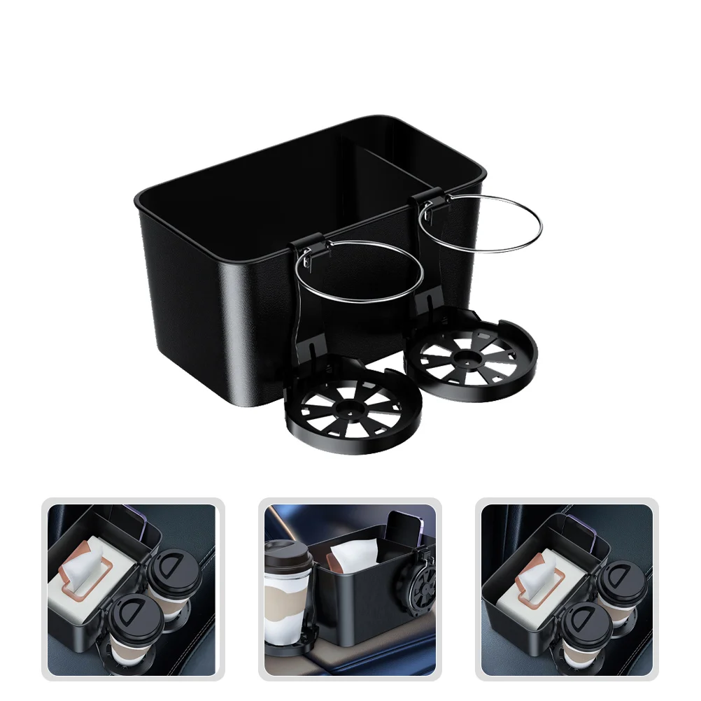 

2pcs Car Armrest Storage Box Automotive Cup Holder Organizer Car Tissue Box Holder