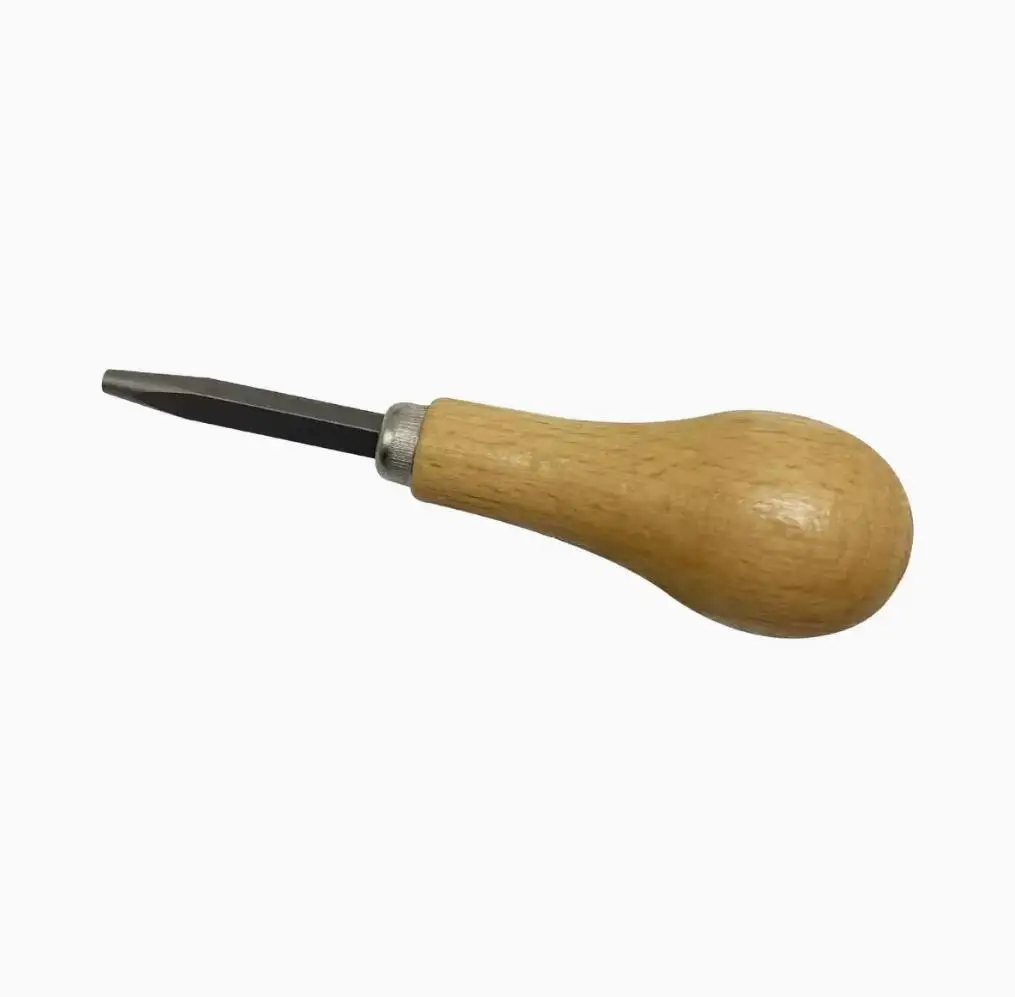 Precision Stone Setting Tool with Ergonomic Wooden Handle