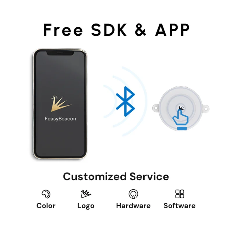 Feasycom FSC-BL104DL 1000m 장거리 EFR32BG21 Bluetooth iBeacon 근접 마케팅용 저에너지 IP67 방수 BLE 비콘