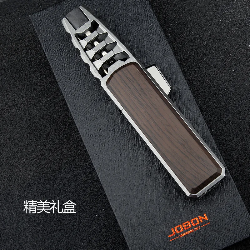 Jobon-Big Jet Flame Lighter for Men, Creative Power, Direct Blue, Metal, Windproof, Kitchen, Outdoor Barbecue, Men's Gift 6