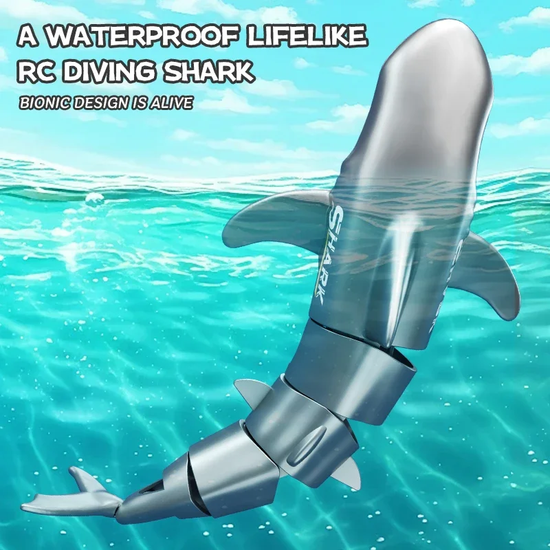Rc Shark Toy Simulation Submarine Toy Whales Remote Control Animals Waterproof Bathtub Pool Electric Toys for Kids Boys Gift 6