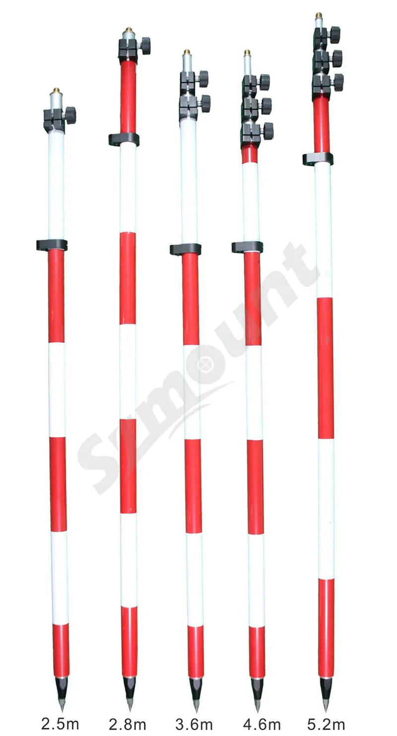 Factory Sale 2.6m 3.6m 4.6m 5.2m DZ-TL(QL) Series Aluminum Prism Pole For Total
