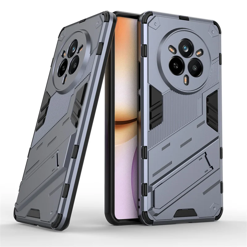 Magnetic Armor Shockproof Phone Case with Kickstand - Enhanced Protection Back Cover