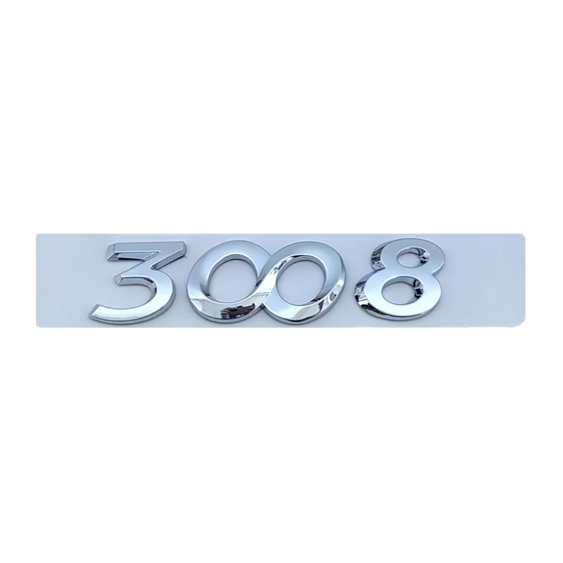 50012peugeot 2008 3008 4008 5008 Abs Chrome Trunk Emblem Badge Sticker