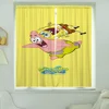 Home Interior Kitchen Curtains for Living Room 2 Pieces Blackout Curtains Door Curtain S-spongeBobs Bedroom Decoration Partition 3