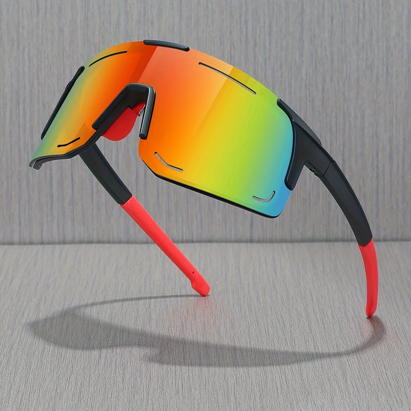 Unisex Wraparound Sports Sunglasses - UV400 Protection, Fashionable Outdoor Shades