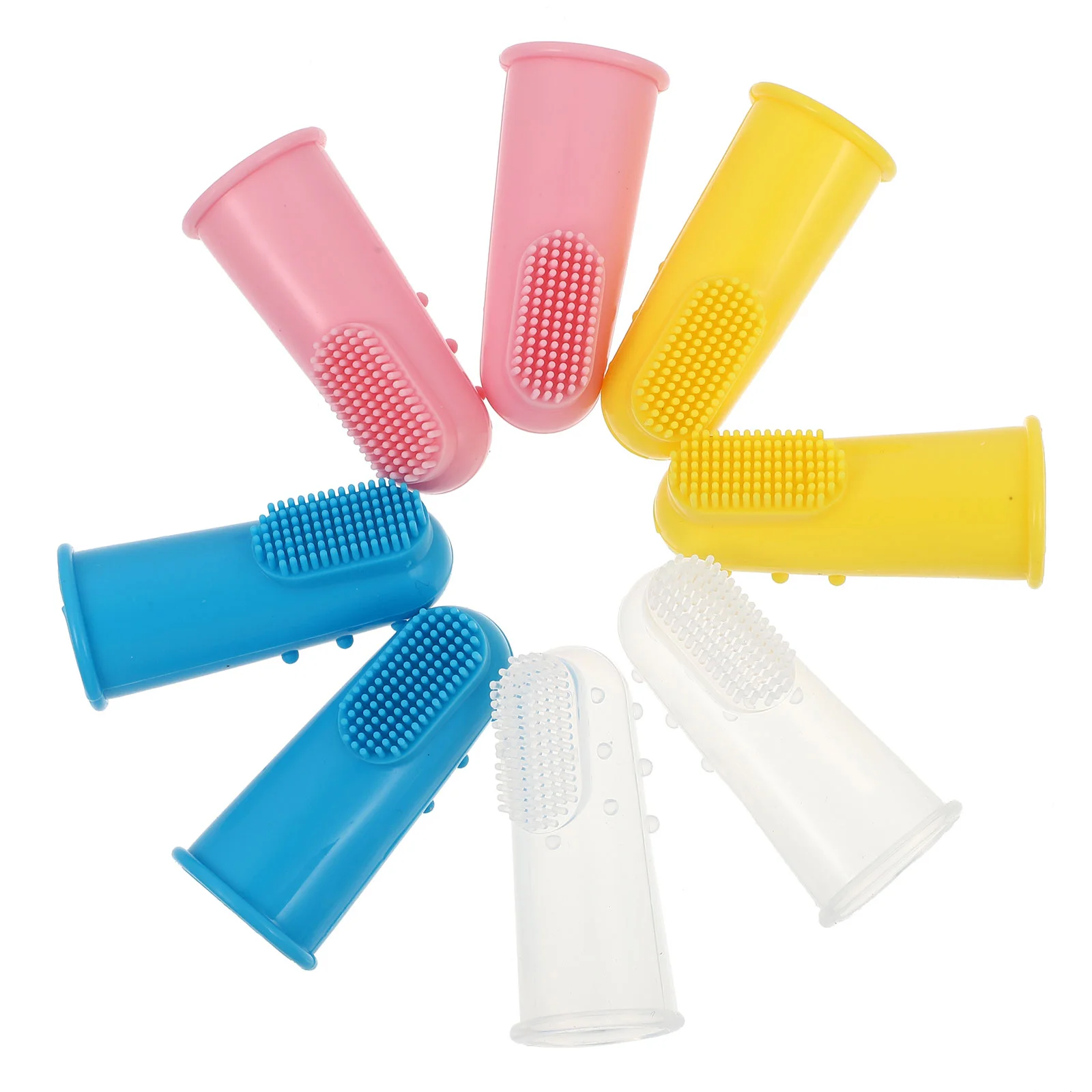4 Pcs Baby Silicone Toothbrush Infant Finger Kids Oral Care Toddler Toys for Boys
