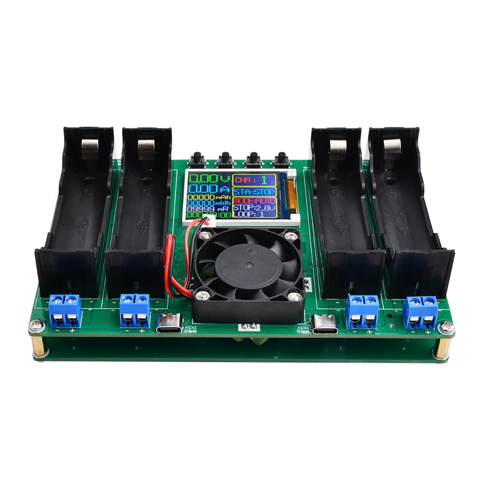 Type-C LCD 디스플레이 용량 테스터 MAh MWh 디지털 배터리 전력 감지기 모듈 18650 배터리 테스트