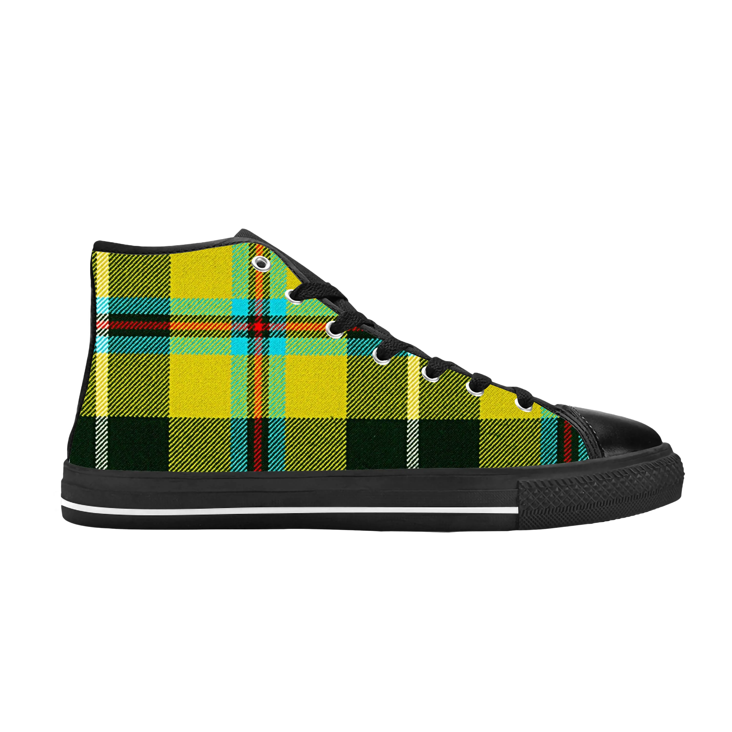 Cornish Scottish Stewart Clan Tartan Plaid Modern Casual Cloth Shoes High Top Comfortable Breathable 3D Print Men Women Sneakers