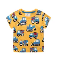 Jumping Meters 2-7T Boys Tshirt Summer All Printed Cars Short Sleeve Boys Girls Tees Kids Tops  Fashion Hot Selling Baby Clothes