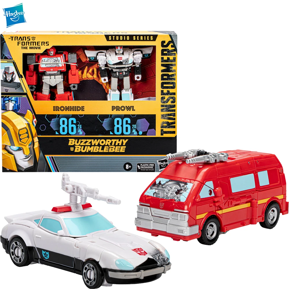 

[В наличии] фигурки Трансформеры Hasbro Studio серии Ironhide и Prowl 165 мм и 114 мм, Оригинальные фигурки, коллекционные модели игрушек