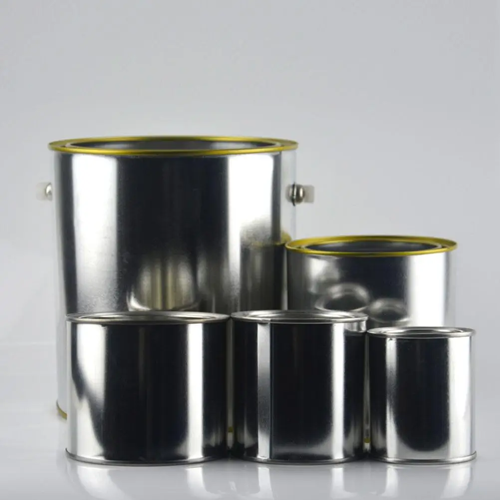 5 Pcs Metal Paint Can Tinplate Bucket Sealed Containers Multipurpose Storage Paint Buckets Empty Cans With Lids Pigment