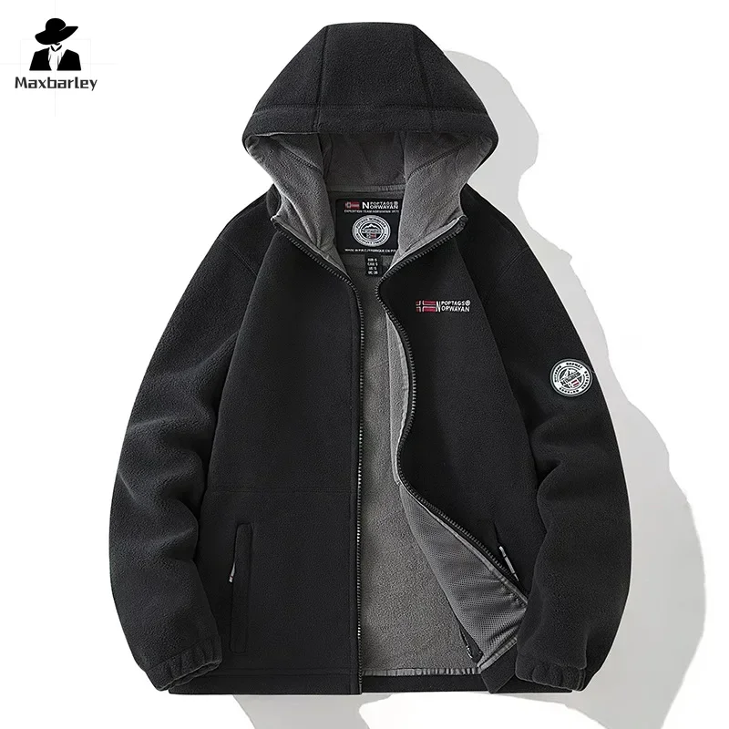 Plus Size Wine Red Hooded Pockets Men Long Parkas Winter RM007 main image 0