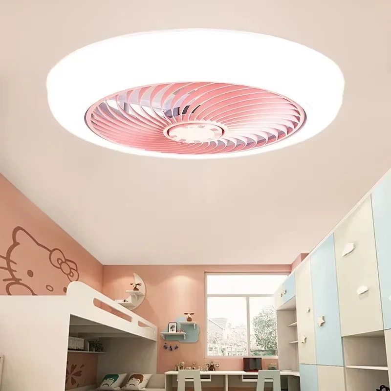 Hot selling intelligent remote control colorful ceiling fan light invisible blade retractable silent [two pieces 10% discount] 3