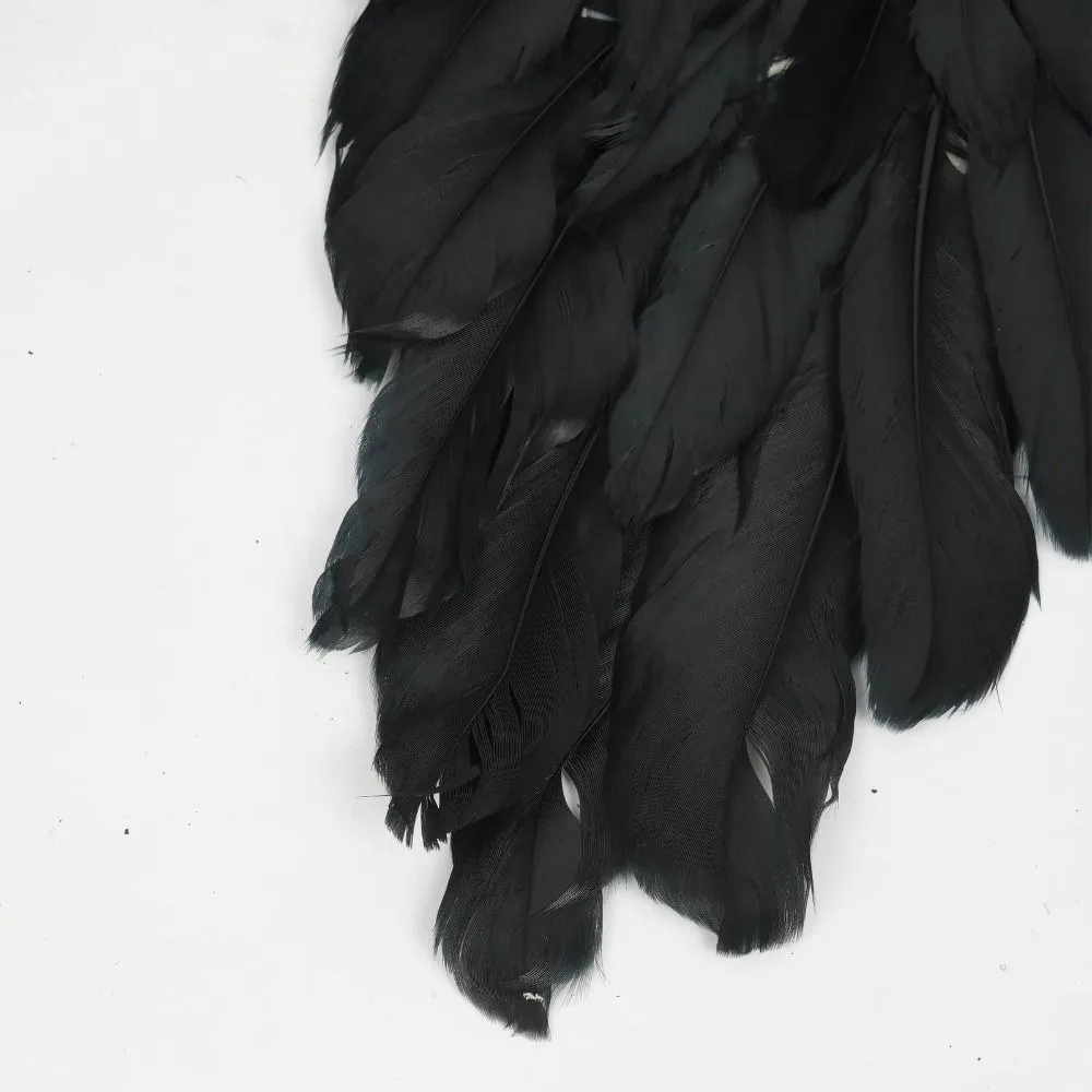 Kreative Federflügel, Party-Requisiten, handgefertigt, weiß, schwarz, rosa, Cosplay, kleine Flügel, Halloween, Weihnachten, Party, Engelsflügel – Detail 5