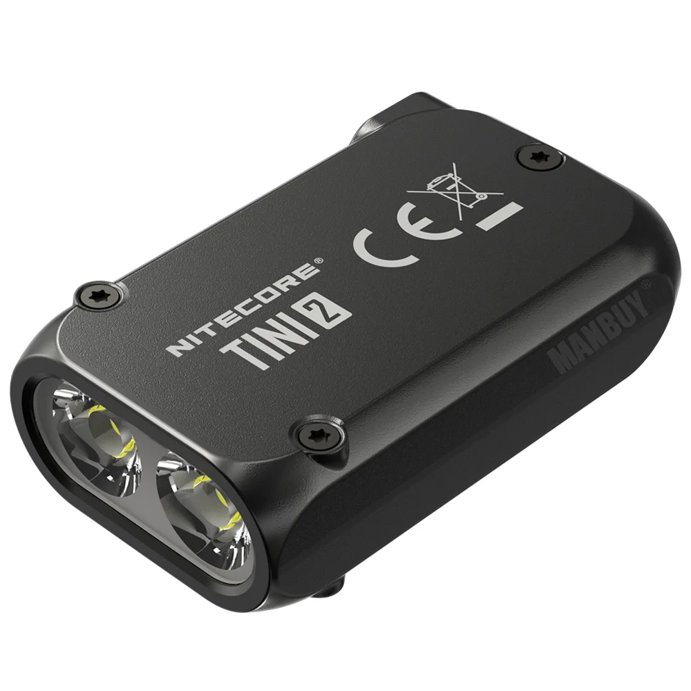 nitecore-–-tini2-batterie-integree-500-lumens-double-cœur-2led-rechargeable-usb-c-pour-porte-cles-lampe-de-poche-d'exterieur-camping-quotidien-edc