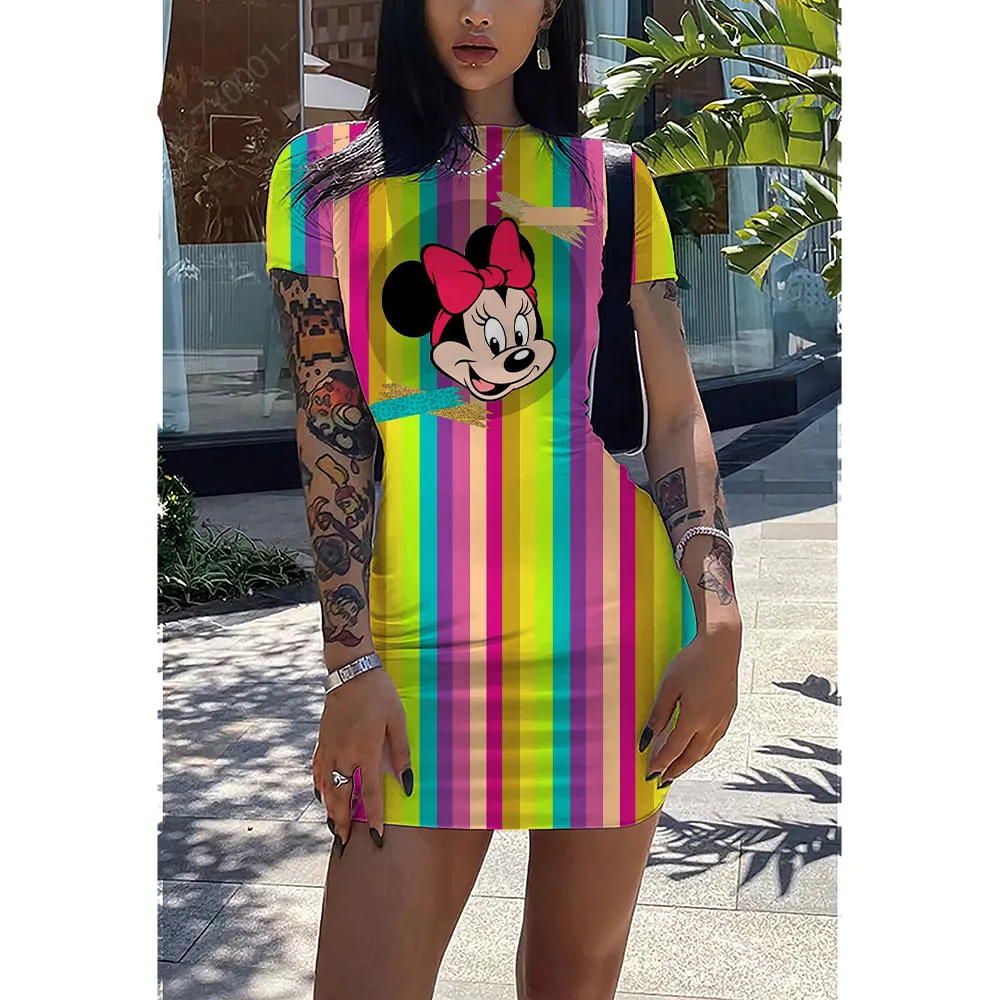 

Disney Women's Fashion Dresses for Women 2022 Summer Dress 2022 Woman Chic and Elegant Dresses Skirt Female Clothing Playa TOP