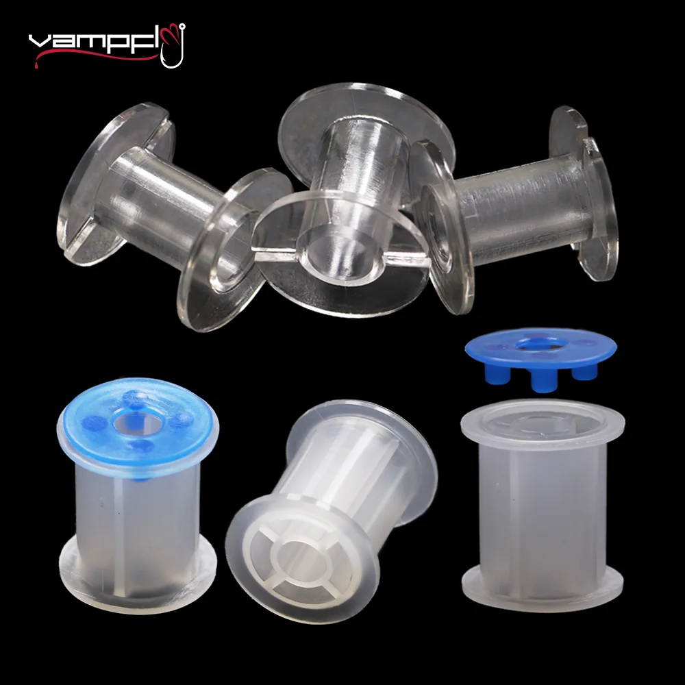 Vampfly 6pcs Empty Standard Plastic/Wooden Bobbin Spools Fly Tying
