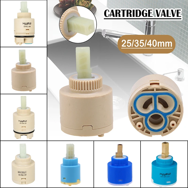 ก๊อกน้ําตลับเซรามิค 25 มม./35 มม./40 มม.แตะผสมสูง SPOOL วาล์วห้องครัวห้องน้ําอ่างล้างหน้า TAP เปลี่ยนอุปกรณ์เสริม 1