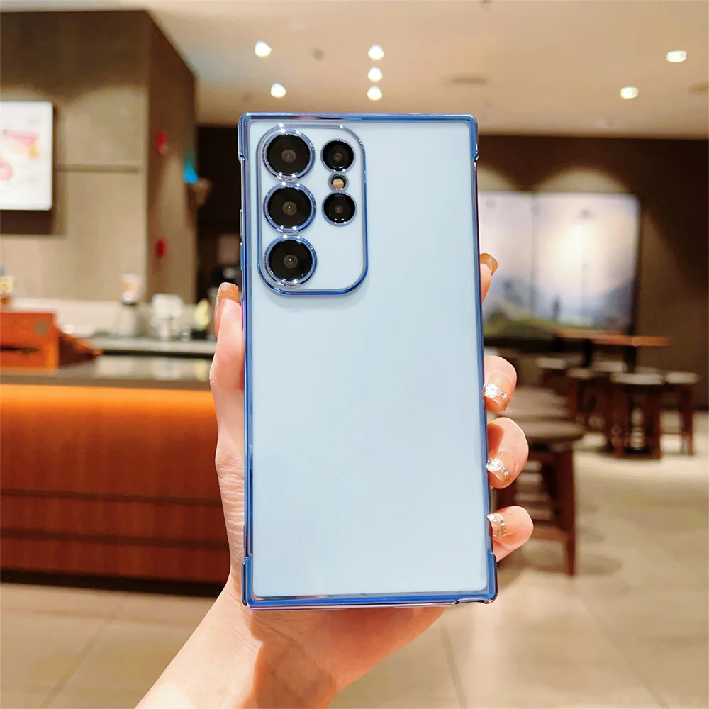 Ultra Case Plating Soft Silicone Cases For Samsung Galaxy Plus S 24 S24 5G S23 S22 S21 FE Shockproof Cover_voghion.com