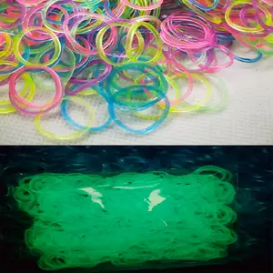 Bandas de goma luminosas de noche brillantes hechas a mano, pulseras de  banda de goma DIY