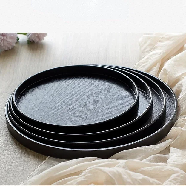 Wooden Tea Tray Round Rectangular Chinese Tea Serving