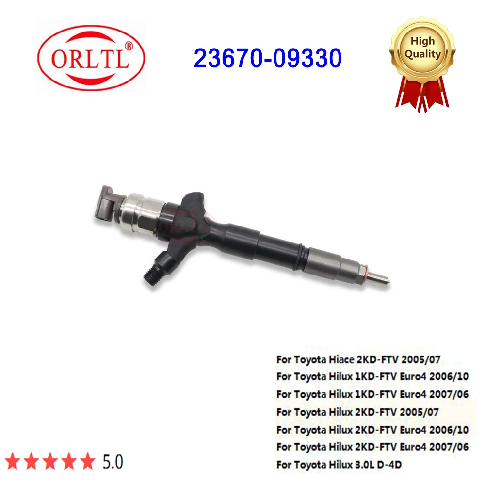 

23670-09330 Common Rail Diesel Fuel Injector 2367009330 23670 09330 Fits For Toyota Hilux Hiace 1KD 2KD-FTV 095000-8290