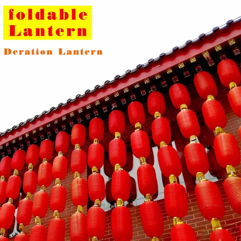1pc Red Long Chinese Lantern New Year Cylinder Chinese