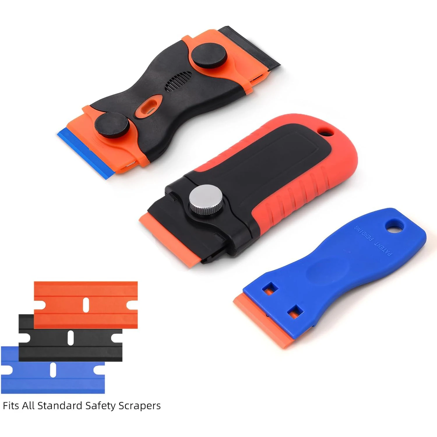 Scraper Plastic Blades 3 Box For Cutting Razor Squeegee Knife Window Glass Ceramic Vinyl Sticker Remover Replacement Tool FOSHIO