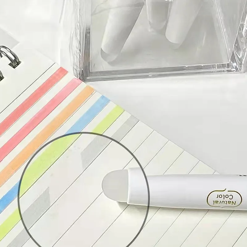 Vibrant Erasable Fluorescent Highlighter Set - Quick-Drying & Long-Lasting