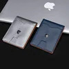 RFID Protection Carbon Fiber Men's Leather Money Clip Wallet With A Metal Clamp Credit Card Slots ID Cash Holder Small Purse 5