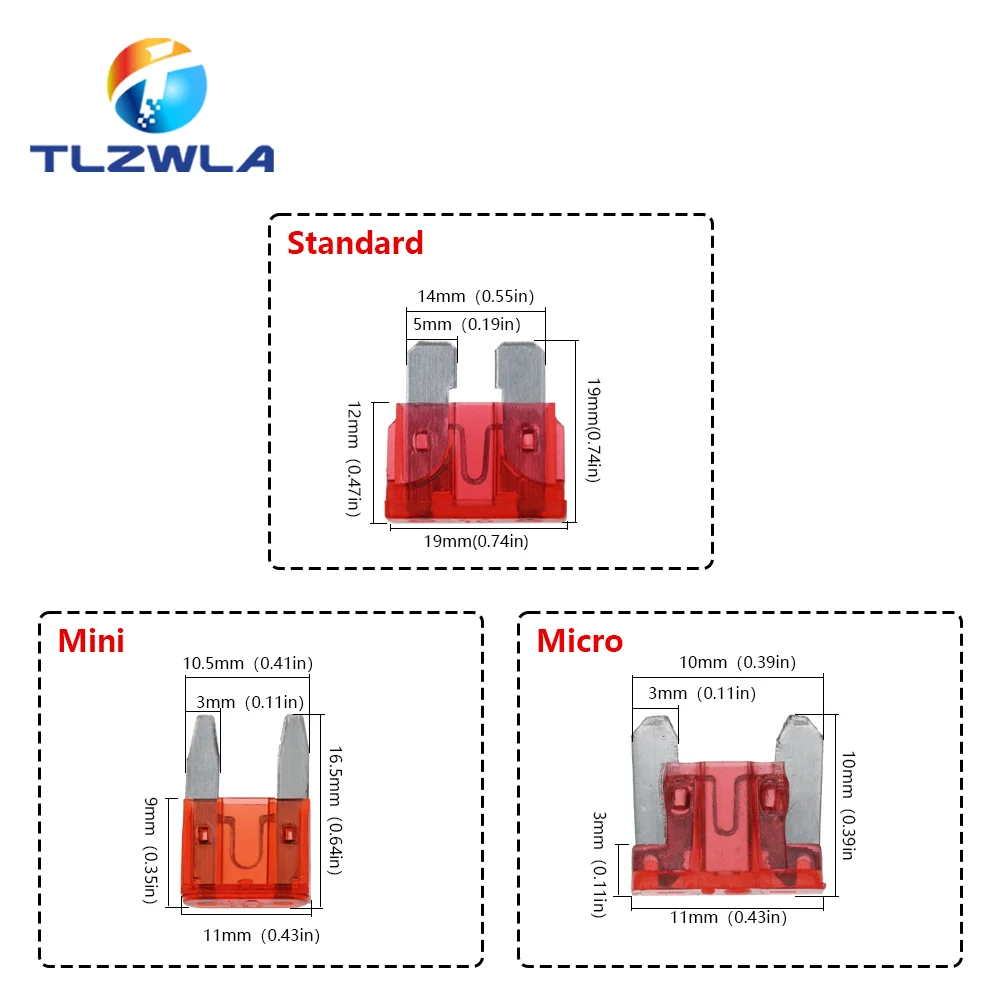 Car Fuse Holder 10PCS PCB Board Standard Mini Micro Small Blade