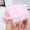 Crystal Velvet Triangle Powder Puff Ultra-Soft Washable Short Fluff Bows Loose Powder Cosmetic Puffs Sponge Apply Makeup Tools 5