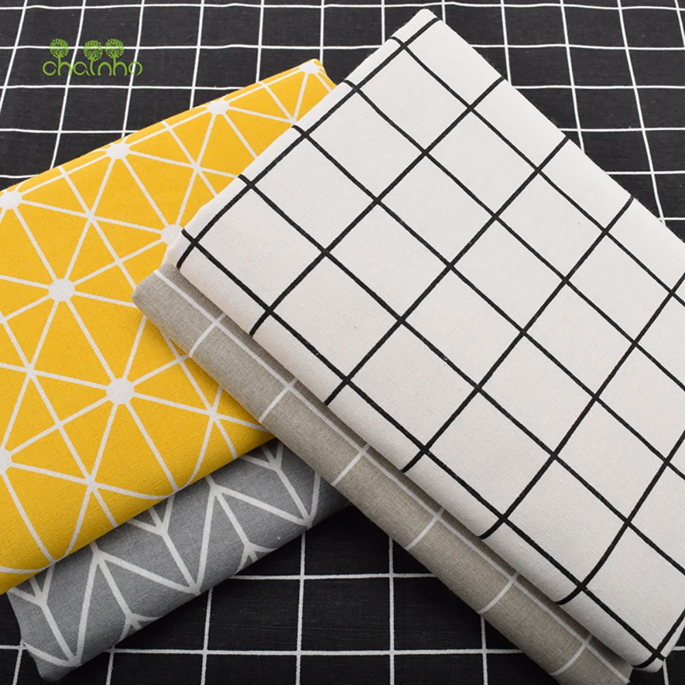 Chainho,Printed Cotton Linen Fabric,DIY Sewing Quilting Material,Cloth For Table,Sofa,Curtain,Bag,Cushion,Furniture Cover,15CL24
