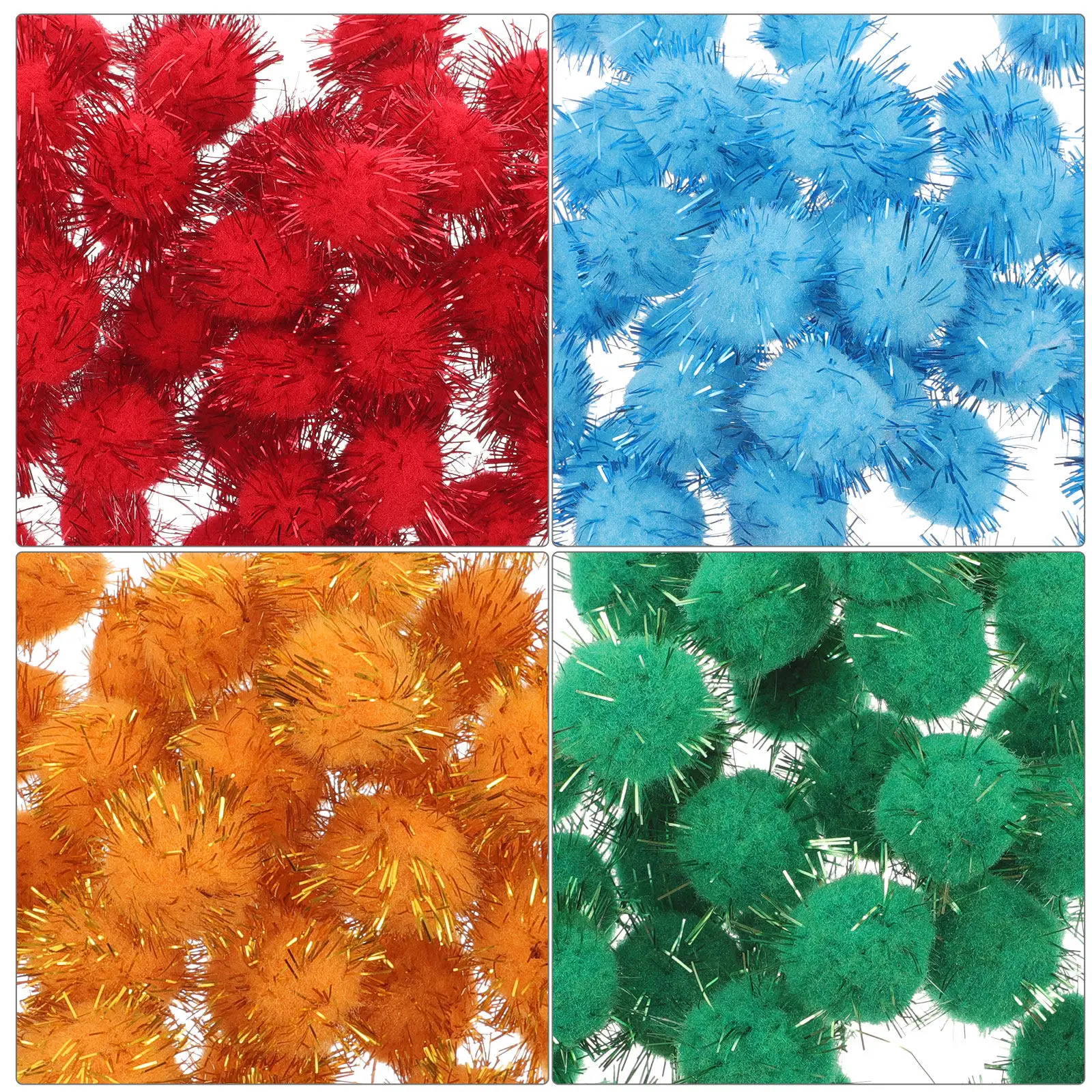 200Pcs 다채로운 폼폼 공 부드러운 공예 공 DIY 공예용 액세서리 예술 프로젝트 의류 장식 모자용 폼폼
